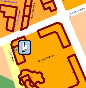 الخريطة المُخطط: Casa de Cultura de Zuazo