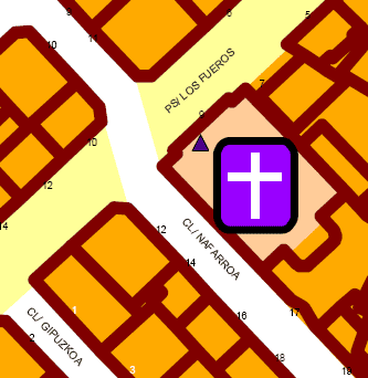 الخريطة المُخطط: Cáritas